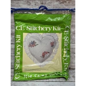 Creative Expressions Love Pillow Hearts flower Crewel StitchKit X1125 Valentine